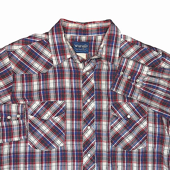 Vtg Wrangler Western Pearl Snap Shirt - Picture 8 of 15